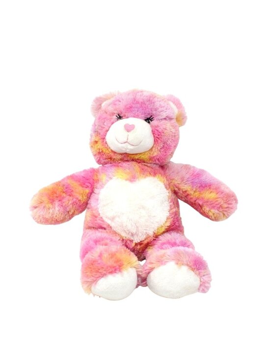 Build A Bear Other - Build A Bear 17” Teddy Bear Tie Dye Pink Orange Valentine's Day Endless Hugs